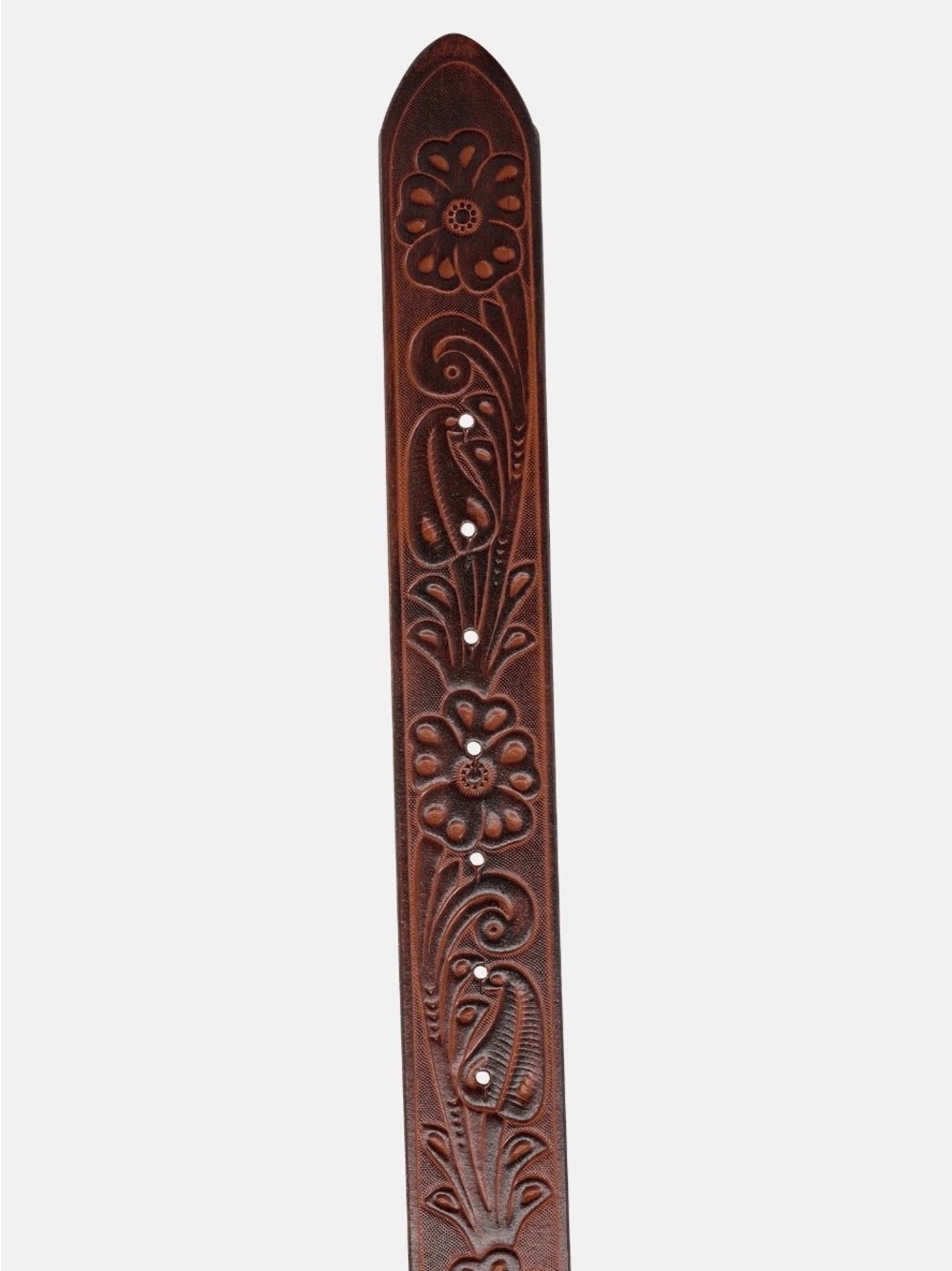 NEW Kacey Musgraves x Lee Women's Embossed Western Leather Belt Longhorn Buckle - Picture 5 of 5